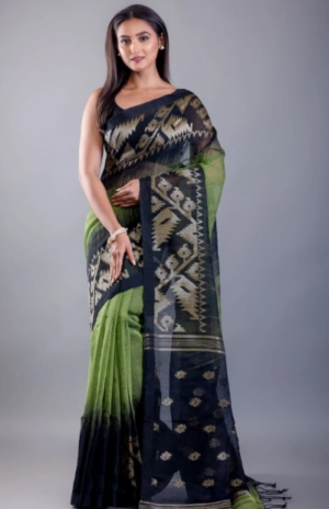 Traditional Jamdani Banarasi Saree