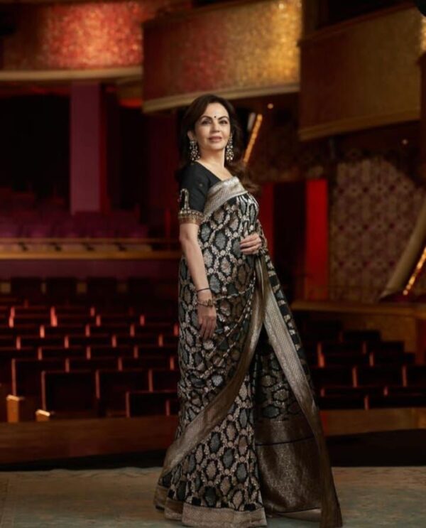 Jahnvi Kapoor Inspired Tissue Silk Saree – Sea Green