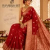 Black Banarasi Saree Katan Zari Party Wear