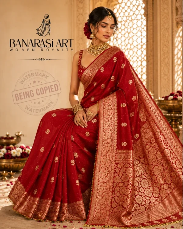 Black Banarasi Saree Katan Zari Party Wear