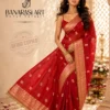 Black Banarasi Saree Katan Zari Party Wear