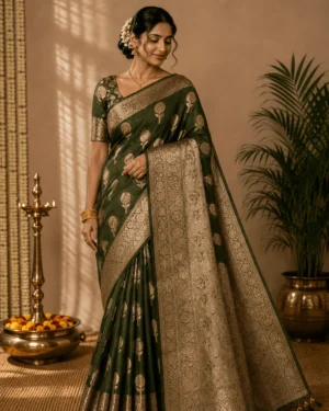 Heena Suta Cotton Zari Work Saree – Traditional