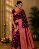 Mulberry Viscose Banarasi Saree – Traditional