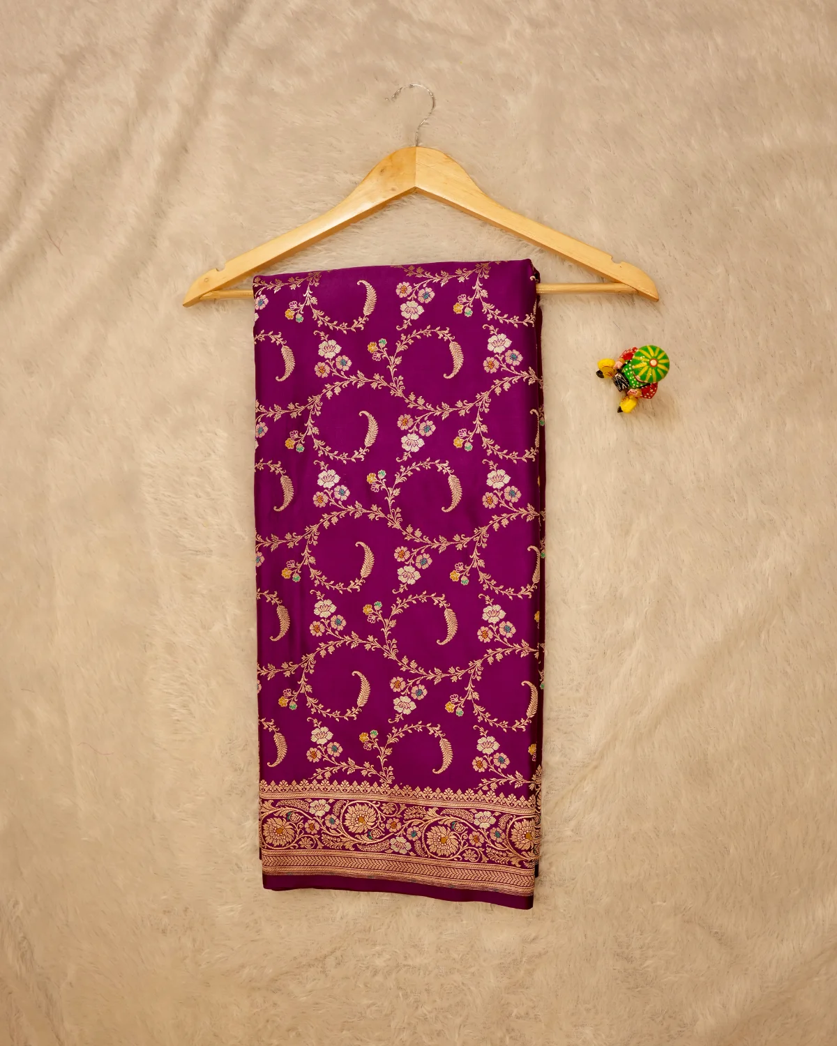 Purple Katan Banarasi Tilfi Zari Saree – Partywear - Image 3
